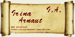 Irina Arnaut vizit kartica